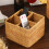 Hand-Woven Storage Box, Handle Remote Control Basket, Mobile Phone Decorative Box, Home Office Storage Box Round 4