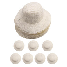 20 Pcs DIY Straw Hat Set Beach Summer Work Farmer Hats for Men Women Kids Cowboy Birthday Party Decoration