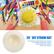 Set di 20 Cappelli di Paglia DIY da Spiaggia, Lavoro Estivo, Cappelli da Contadino per Uomo, Donna, Bambino, Cowboy, Festa di Compleanno, Decorazione