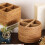 Hand-Woven Storage Box, Handle Remote Control Basket, Mobile Phone Decorative Box, Home Office Storage Box Round 5
