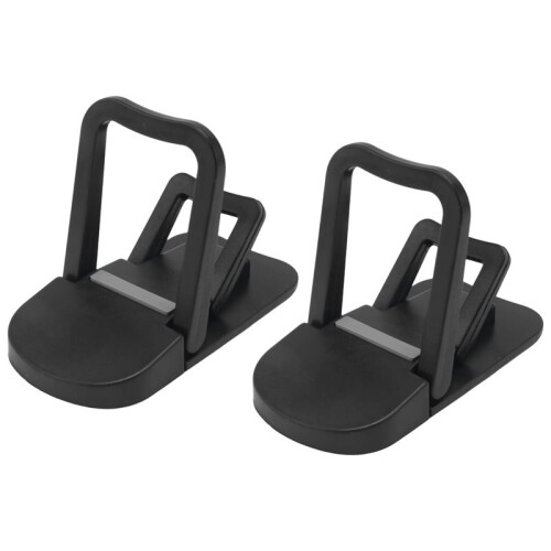 2Pcs Portable Laptop Stand Computer Riser Lift Self-Adhesive Foldable Invisible Notebook Adjustable Height Stand Black 1