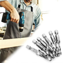 3Pcs M6 M8 M10 High-Speed Steel Titanium Plated Composite Tap Drill and Tap Integrated Machine Tap Open Chamfer Tool