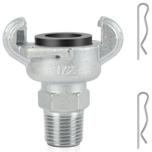 Vervanging van de Luchtslangfitting Chicago Air Fitting 1/2, NPT Mannelijke Uiteinde Luchtslangfittingen, 0,5 Inch 2-Nokige Universele Koppeling