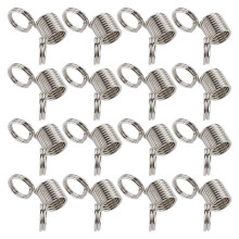 60Pcs Stainless Steel Beads Stopper Beads Stoppers Combo Pack Silver Small Spring Clamps Stoppers for Jewelry Making