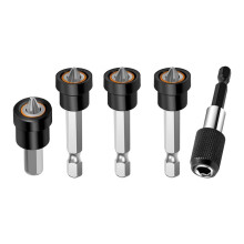 5pcs Premium Magnetic Drywall Screw Setter- PH2 Bits for Plasterboard Sheetrock Screw 1/4 Inch Hex Positioning Bit B