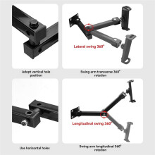 Supporto per Tablet Pieghevole da Parete per Cellulare e Tablet, Regolabile In Angolazione, Supporto per Tablet da Parete A Sbalzo