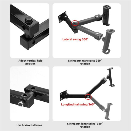 Folding Wall-Mounted Mobile Phone Tablet Holder Angle Adjustable Stretch Wall-Mounted Cantilever Tablet Holder
