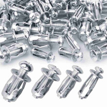 40Pcs Expansion Screw Petal Nut, M 4 M5 M6 M8 Jack Nuts, Petal Shape Metal Nut for Hollow Wall Iron Skin Plasterboard