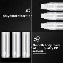 10 Pack Paint Pens 15 mm White Empty Acrylic Permanent Clear Acrylic Paint Pens Refillable Pen