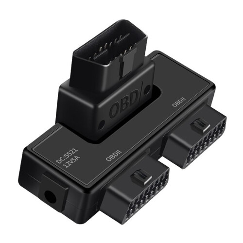 OBD2 One Divided Into Two Adaptor Wire 16 Pin 16 Core OBD Expansion Cable Connector Adapter Cable Universal Dc5521 1
