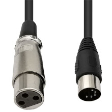 Audiokabel DIN 5-Polig auf XLR 3-Polig für Passende Musikinstrumente oder Kabel mit MIDI oder XLR DIN 5P Stecker auf XLR Buchse