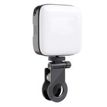 LED Fill Light Bi-Color Lighting Cold Shoe for Camera Camcorder Vlog Removable Clip- Photography Light Black