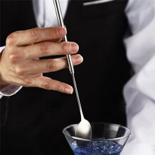 Cucchiaio da Bar Retrattile In Acciaio Inossidabile, Utensili da Bar, Cucchiaio da Cocktail per Mescolare, Cucchiaio Lungo Telescopico Ed Estensibile