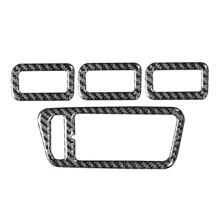 Car Carbon Fiber Car Window Control  Panel Decor Cover Styling Decals for   7 MK7 2013-2017