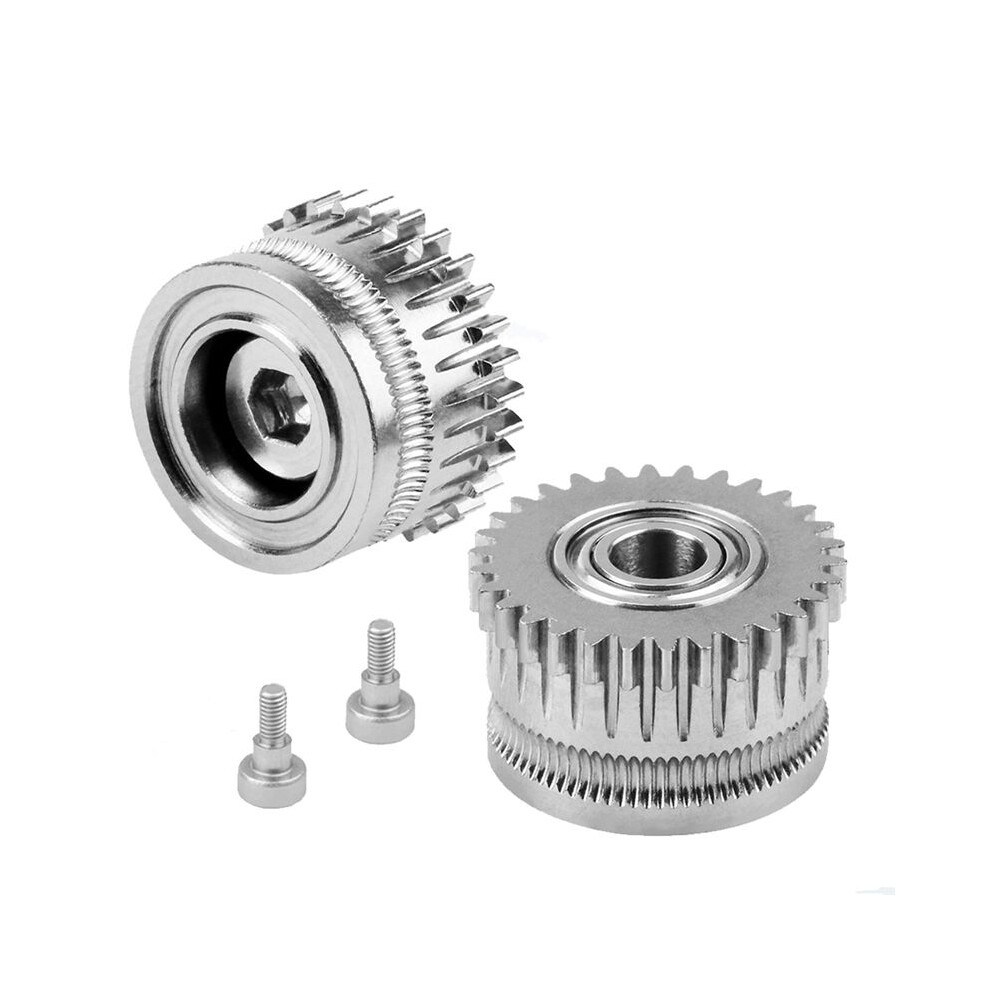 Hardened Steel Extruder Gear For K1/K1c/K1 Max/Ender3v3/V3plus Wear-Resistant Dual Gear 4712875010300