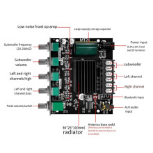 BT5.0 Amplify Board 2.1 Channel 50WX2+100W Subwoofer Amplifier Board Audio Bass Stereo Amplify Board