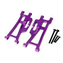 RC Auto Metalen Upgrade Onderste Zwenkarm Onderdelen voor MJX Go 1/14 14209 14210 H14BM RC Auto Upgrade Onderdelen (Paars)