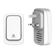 Självdriven Trådlös Dörrklocka Inget Batteri Vattentät Dörrklocka Ringringning Äldre Ringer Hemsäkerhet Dörrklocka UK PLUG