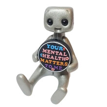 Votre Santé Mentale Compte Figurine Robot Résine Art Toy Kawaii Desk Buddy B