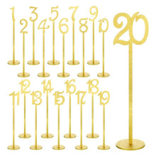 20 Pezzi Numeri da Tavolo Numeri da Tavolo per Matrimoni Numeri da Tavolo In Legno per Stand per Ricevimenti Nuziali Numeri di Posto con Supporto