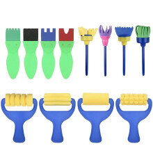 Kids Paint Brushes Set, 12 Pack Washable Sponge Painting Brushes, Early Learning Sponge Painting Tools