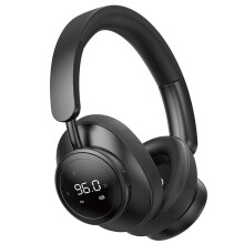 Wireless Headset Headphone with Mic Foldable over Ear 5.3 Earphone Support TF Card FM Radio Black