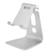 For Tablet Holder Bracket 3.5-11 Inch Single Fold Adjustable Holder Desktop Silver