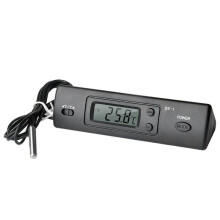 -1 Termometr Samochodowy Wyświetlacz LCD C/F Zegar Czujnik Temperatury Kontroler Wewnętrzny Termostat Zewnętrzny z Sondą