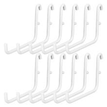 12-Teiliges Peg-Board-Haken-Set, Peg-Board-Zubehör, Langes Peg-Board-Haken-Set, Metall-Aufbewahrungswerkzeug, Wasserdichtes Home-Office-Werkzeug