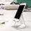 For  Tablet Holder Bracket 3.5-11 Inch Single Fold Adjustable Holder Desktop Silver 3