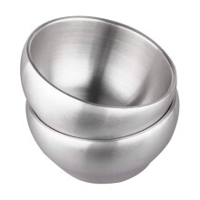 Eisschüssel, Isolierschüssel, 15oz, Doppelwandige Suppenschüssel, Müslischüssel Aus Edelstahl SUS304, 2er-Set