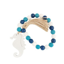Marineperlen, Mediterraner Stil, Dekor, Ozean, Holzperlengirlande, Strand-Holzperlengirlande, Snacks, Sommerdekorationen B