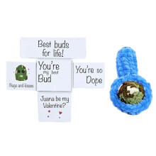 Adopteer een Wietklompjeknuffel, Adopteer een Wietklompjesknuffel met Kom en Aanmoedigingskaarten, Handgemaakt Pluche Knuffels,B