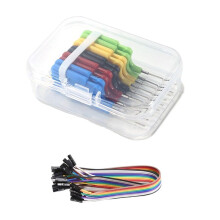 10PCS SDK08 Test Clips with Jumper Cable IC Test Hook Clips 40V Ultra Small Clip 2A Test Clamp for Electrical Testing