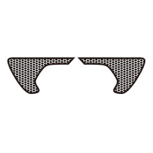 SidoskäRmsventil Honeycomb-Dekaler, FöRskuren Svart PVC-Dekal för JL / Gladiator JT 2018-2024