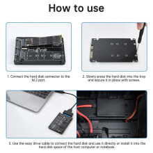 M.2  (NGFF) to  3.0 Adapter Card Dual NGFF B Key/B&M Key M.2 NGFF SDD to 2.5Inch  III Converter Adapter