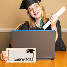 2024 Personalized Graduation Money Gift Holder Custom Wooden Graduation Cash Holder Card Box, Class of 2024 Black