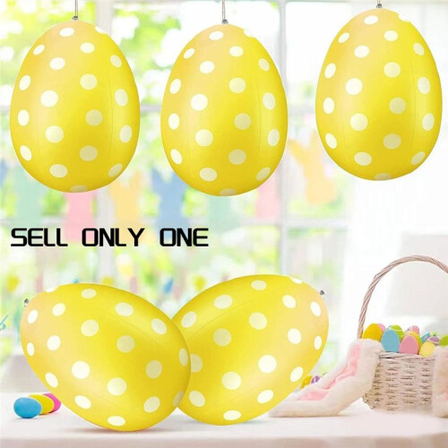 Inflatable Easter Eggs, Easter Eggs, Easter Decoration Easter Eggs for Hanging Outdoor Easter Eggs Decoration Yellow 2