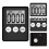 Digital Kitchen Timer, Timer, Egg Timer, Suitable for Work, Sports Timer, Game, Cooking Timer, 2 Pack Black 2