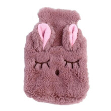 Winter Hot Water Bottle PVCPlush Shoulder Hand Warmer Heat Pack Reusable Heating Bag Household Thermal Sack AccessoriesC