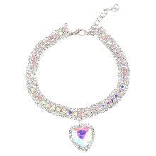 Collaro per Cani con Strass Lucidi, Cuore per Gatti, Gioielli con Diamanti, Collana per Animali Domestici, Collare Principessa, Accessori per