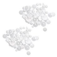 116 Pieces D'Engrenages Plastiques Blancs de Differents Styles pour RC Jouets