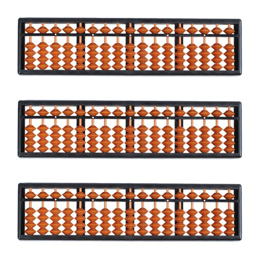 3X Plastic Abacus Arithmetic Abacus Kids Calculation Tool 17 Digits