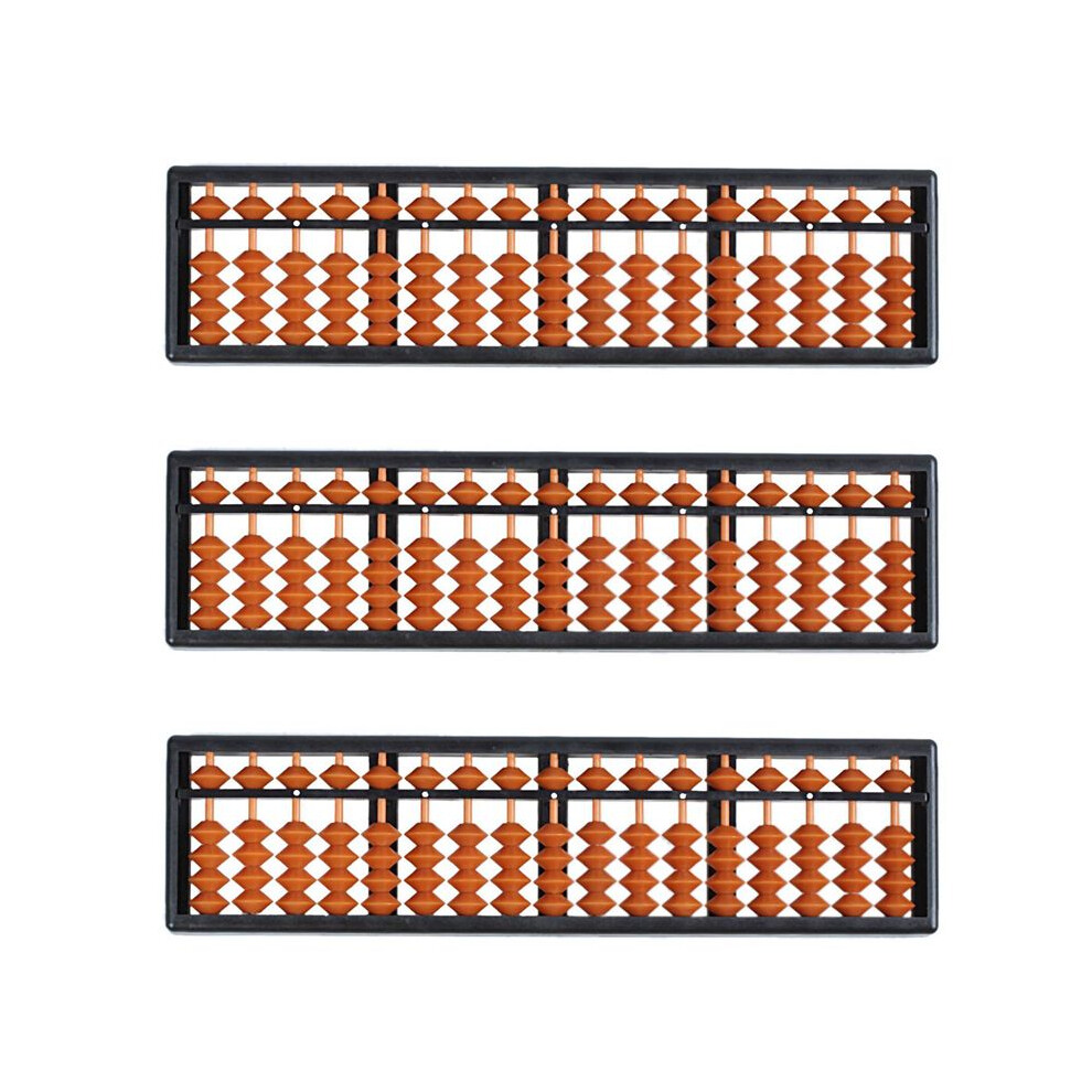 3X Plastic Abacus Arithmetic Abacus Kids Calculation Tool 17 Digits 6033058459463