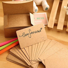200Pcs Blank  Paper Business Cards Word Card Message Card DIY Gift Card