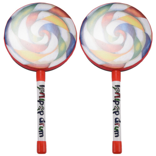 2X Kids Percussion Lollipop Drum, 6 Zoll