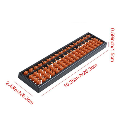 2X Plastic Abacus Arithmetic Abacus Kids Calculation Tool 17 Digits