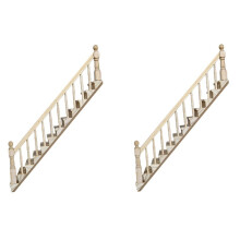 2X 1:12 DIY Dollhouse Miniature Accessories Right Stairs Handrail Wooden Furniture Toy Children Gift Christmas Model