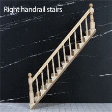 2X 1:12 Mach Es Selbst Puppenhaus Miniatur Zubehör Rechte Treppe Handlauf Holz Möbel Spielzeug Kinder Geschenk Weihnachten Modell