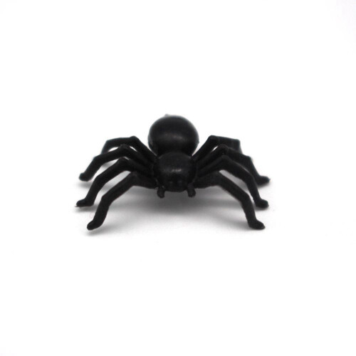 100X Plastic Black Spider Trick Toy Halloween Haunted House Prop Decor 2